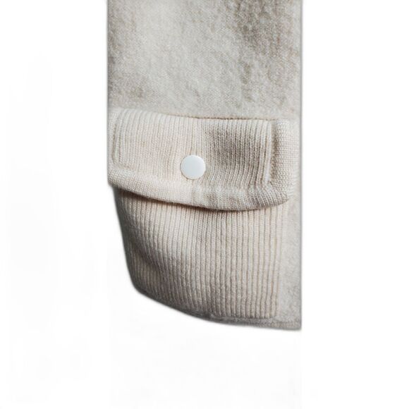 Cascade Classics 100% Wool Jacket/Sweater Cream with Vintage Buttons SZ M - Picture 7 of 8